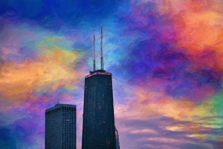 John Hancock Building Painting