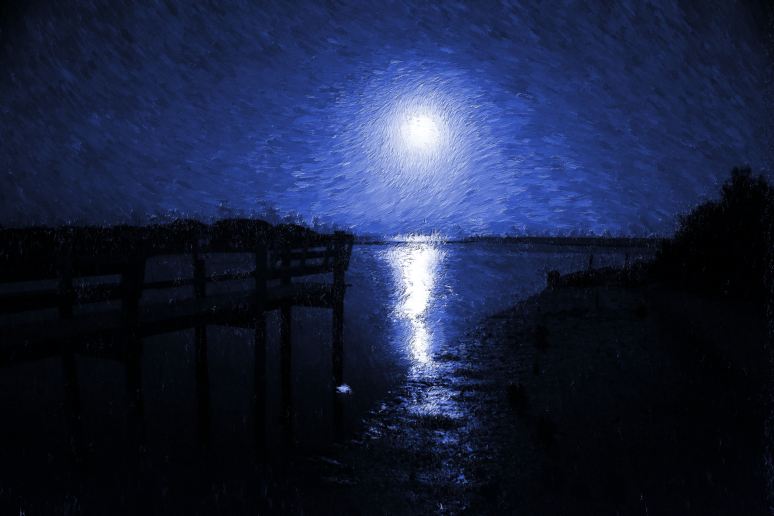 Blue Moon Over Cedar Key